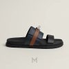 Dép quai ngang Hermes phối màu chính hãng MGH054 2026
