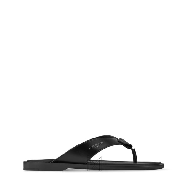 Dép xỏ ngón Louis Vuitton Sunset màu đen chính hãng MHDL006