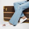 Dép Louis Vuitton Miami quai ngang màu trắng authentic MHDL025 2026 Dép Louis Vuitton Miami quai ngang màu trắng authentic MHDL025 2026