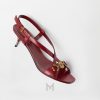 Sandals cao gót Versace Marisa Leather Sandals 50 mm màu đỏ MDV48 2026