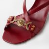 Sandals cao gót Versace Marisa Leather Sandals 50 mm màu đỏ MDV48 2026