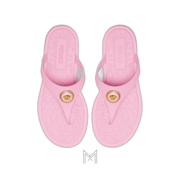 Dép xỏ ngón Versace Alia màu hồng authentic MDV02