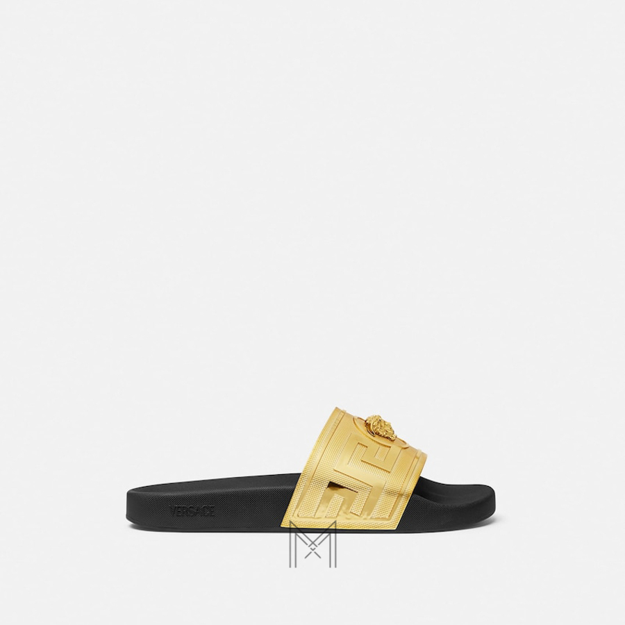 Dép quai ngang Versace màu vàng hàng hiệu chính hãng MGV015 2026 Dép quai ngang Versace màu vàng hàng hiệu chính hãng MGV015 2026