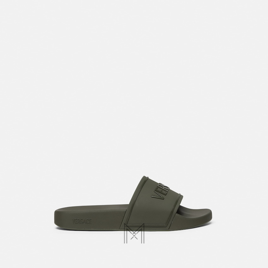 Dép lê cao su Versace màu xanh rêu authentic MGV008 2026 Dép lê cao su Versace màu xanh rêu authentic MGV008 2026