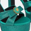 Sandals đế xuống Versace Gianni Ribbon Embellished Satin 140 mm MDV36 2026 Sandals đế xuống Versace Gianni Ribbon Embellished Satin 140 mm MDV36 2026