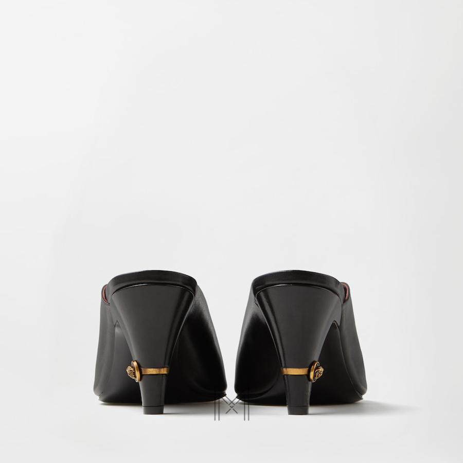 Dép cao gót Versace Giulietta Mules 80 mm màu đen MDV40 2026 Dép cao gót Versace Giulietta Mules 80 mm màu đen MDV40 2026
