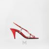 Sandals Versace Valentina Metallic 80 mm màu đỏ chính hãng MDV46 2026