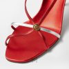 Sandals Versace Valentina Metallic 80 mm màu đỏ chính hãng MDV46 2026