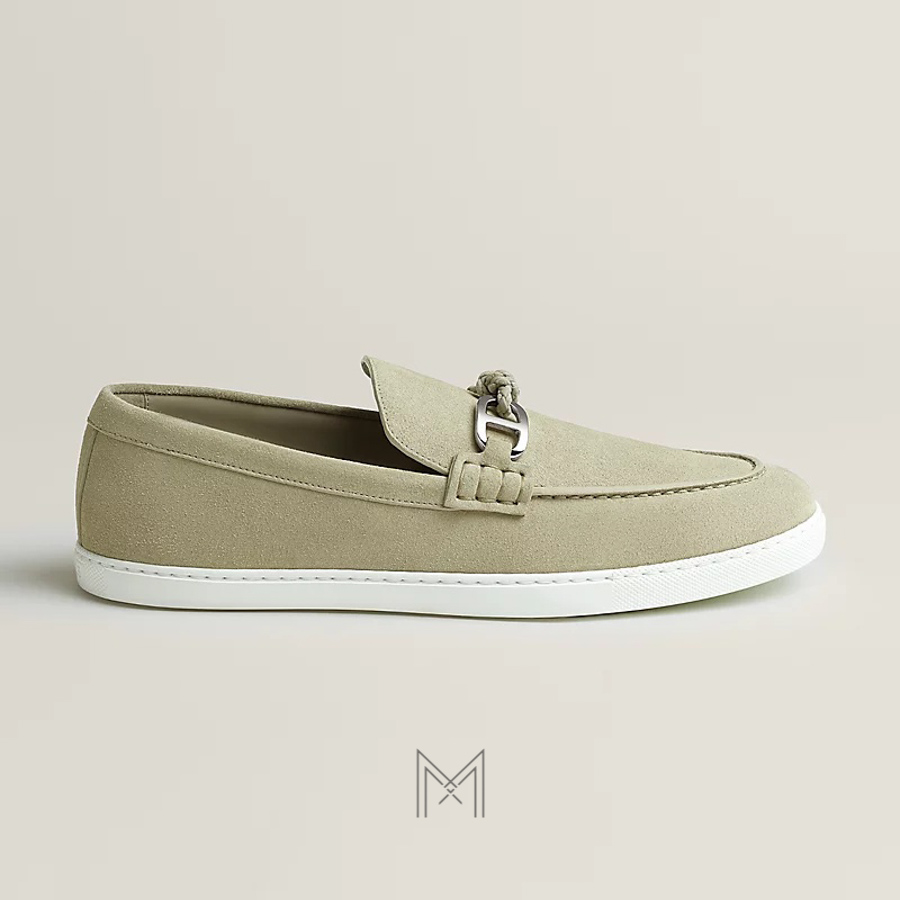 Giày lười Hermes Ignacio màu be hàng hiệu authentic MGH029 2026 Giày lười Hermes Ignacio màu be hàng hiệu authentic MGH029 2026