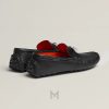 Giày da Hermes Irving moca màu đen chính hãng MGH031 2026