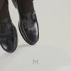 Giày lười Hermes Kennedy da màu đen authentic MGH047 2026