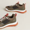 Giày Hermes Leader sneaker nâu ghi etoupe chính hãng MGH057 2026