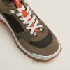 Giày Hermes Leader sneaker nâu ghi etoupe chính hãng MGH057 2026