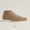 Giày Derby Hermes Line màu be cát da lộn chính hãng MGH039 2026 Giày Derby Hermes Line màu be cát da lộn chính hãng MGH039 2026