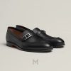 Giày da Hermes Monterey màu đen chính hãng MGH042 2026 Giày da Hermes Monterey màu đen chính hãng MGH042 2026