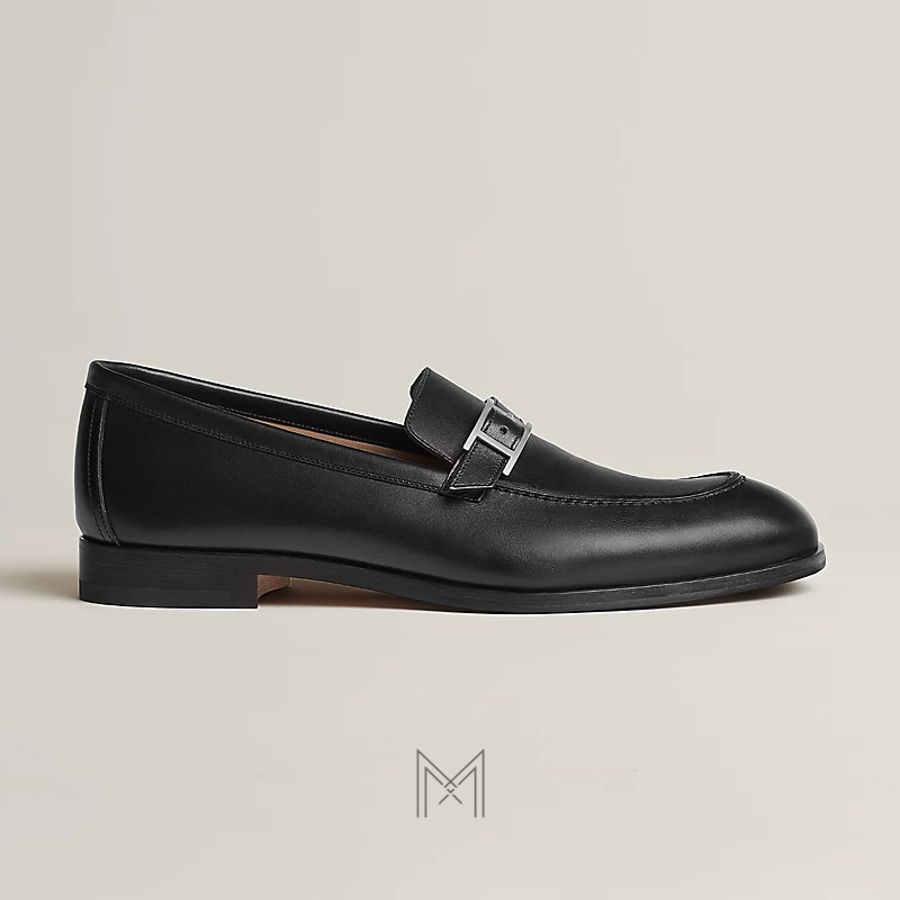 Giày da Hermes Monterey màu đen chính hãng MGH042 2026 Giày da Hermes Monterey màu đen chính hãng MGH042 2026