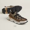 Giày Hermes Moove sneaker màu nâu ghi chính hãng MGH070 2026