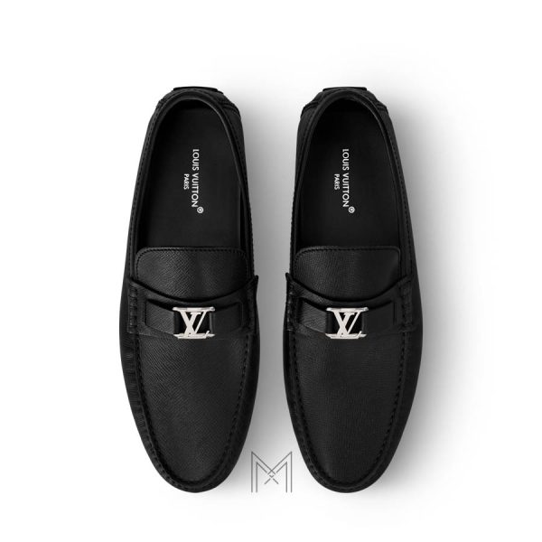 Giày moca nam Louis Vuitton màu đen da authentic MHGL015