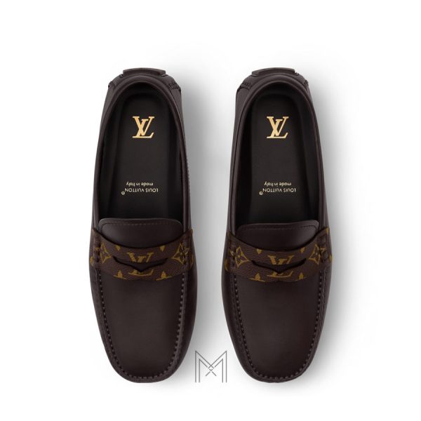 Giày nam lười Louis Vuitton màu nâu chocolate chính hãng MHGL028