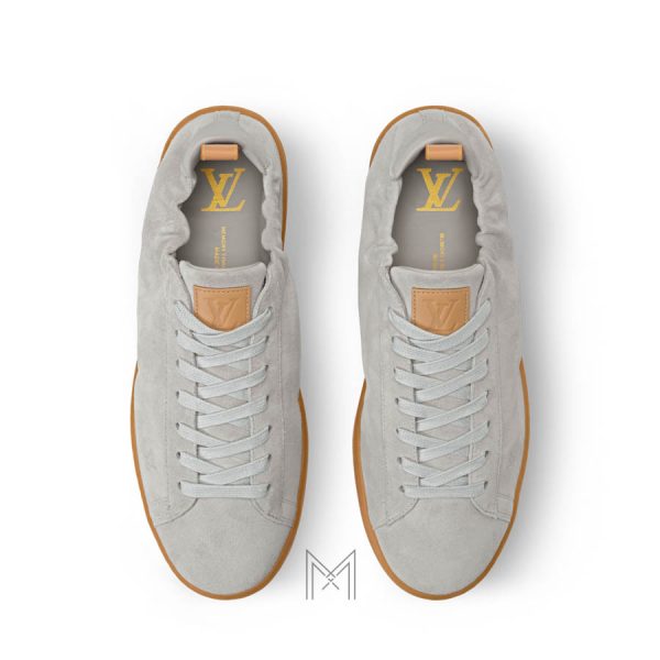 Giày thể thao nam Louis Vuitton màu xám da lộn authentic MHGL009