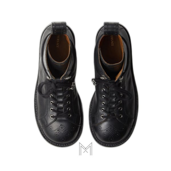 Giày Boots Versace Billy màu đen chính hãng MGV125