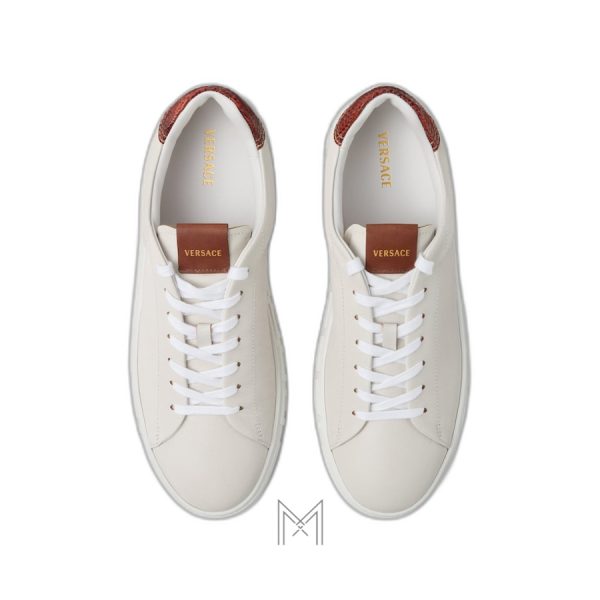 Giày thể thao Versace màu trắng phối nâu chính hãng MGV062
