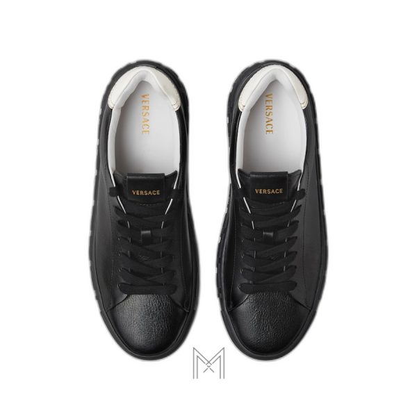 Giày da thể thao Versace Greca màu đen MGV066