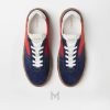 Giày sneaker nam Versace Greca màu xanh phối đỏ authentic MGV048 2026