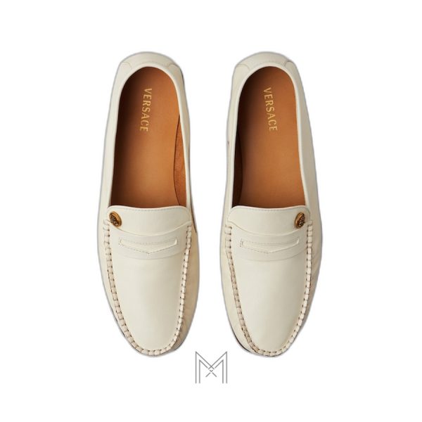 Giày Versace Guanto loafer màu trắng hàng hiệu MGV094