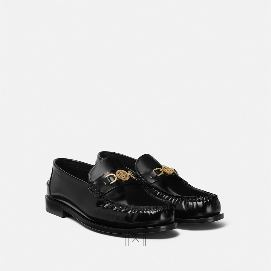 Giày Loafer nam Versace Medusa 95 màu đen chính hãng MGV085 2026 Giày Loafer nam Versace Medusa 95 màu đen chính hãng MGV085 2026