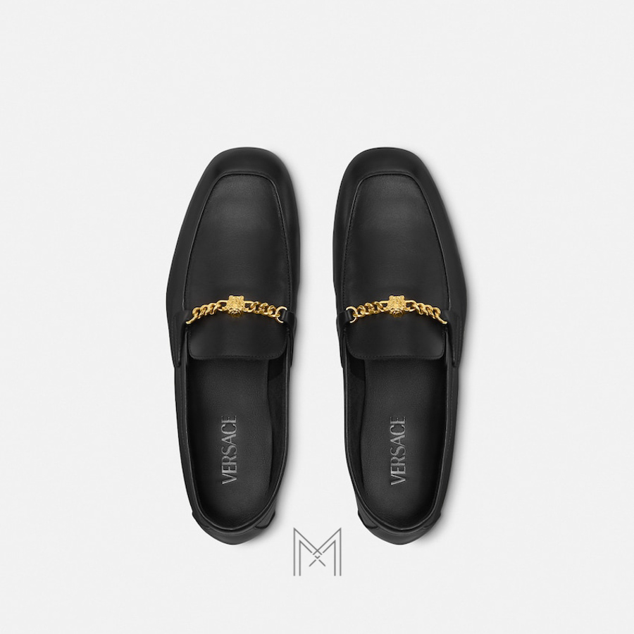 Giày Versace Medusa màu đen hàng hiệu chính hãng MGV108 2026 Giày Versace Medusa màu đen hàng hiệu chính hãng MGV108 2026