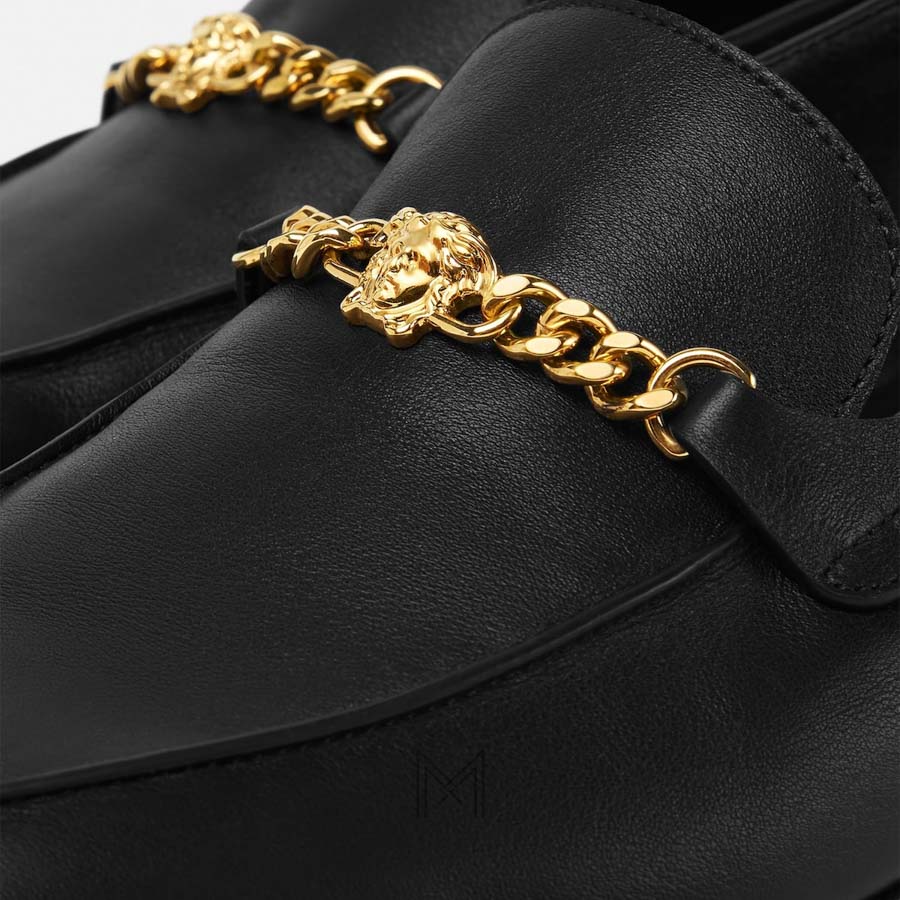 Giày Versace Medusa màu đen hàng hiệu chính hãng MGV108 2026 Giày Versace Medusa màu đen hàng hiệu chính hãng MGV108 2026