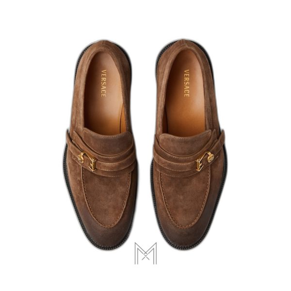 Giày Versace Primo Crosta Loafers màu nâu MGV116
