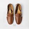 Giày da Loafer Versace Sakura màu nâu hoạ tiết trắng MGV098 2026