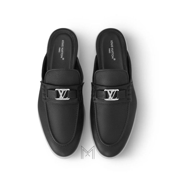 Giày sục nam Louis Vuitton màu đen chính hãng MHGL022