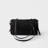 Túi xách Prada Duffel màu đen logo bạc chính hãng MHTP080 2026 Túi xách Prada Duffel màu đen logo bạc chính hãng MHTP080 2026