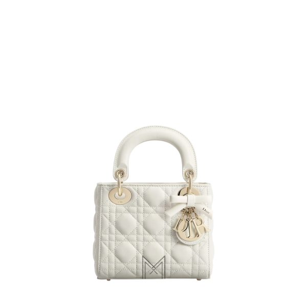 Túi Xách Đeo Chéo Mini Lady Dior Bag with Chain Latte Cannage Lambskin JTT043