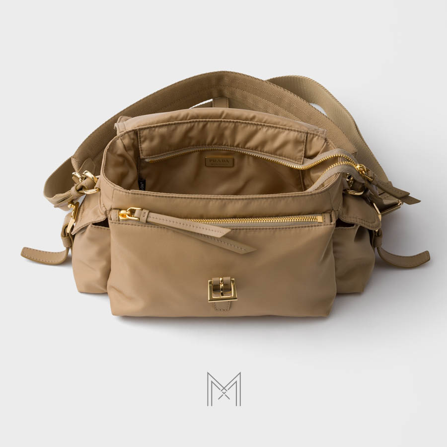 Túi xách đeo chéo Prada Explore màu nâu pastel authentic MHTP073 2026 Túi xách đeo chéo Prada Explore màu nâu pastel authentic MHTP073 2026