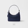 Túi kẹp nách Prada Re-Edition 2005 màu xanh navy logo vàng chính hãng MHTP016 2026 Túi kẹp nách Prada Re-Edition 2005 màu xanh navy logo vàng chính hãng MHTP016 2026