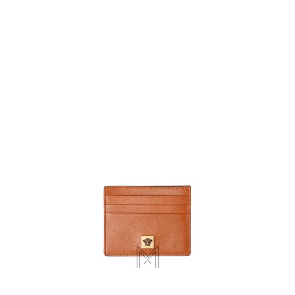 Ví đựng thẻ Versace Severine màu nâu bò hàng hiệu MVV19