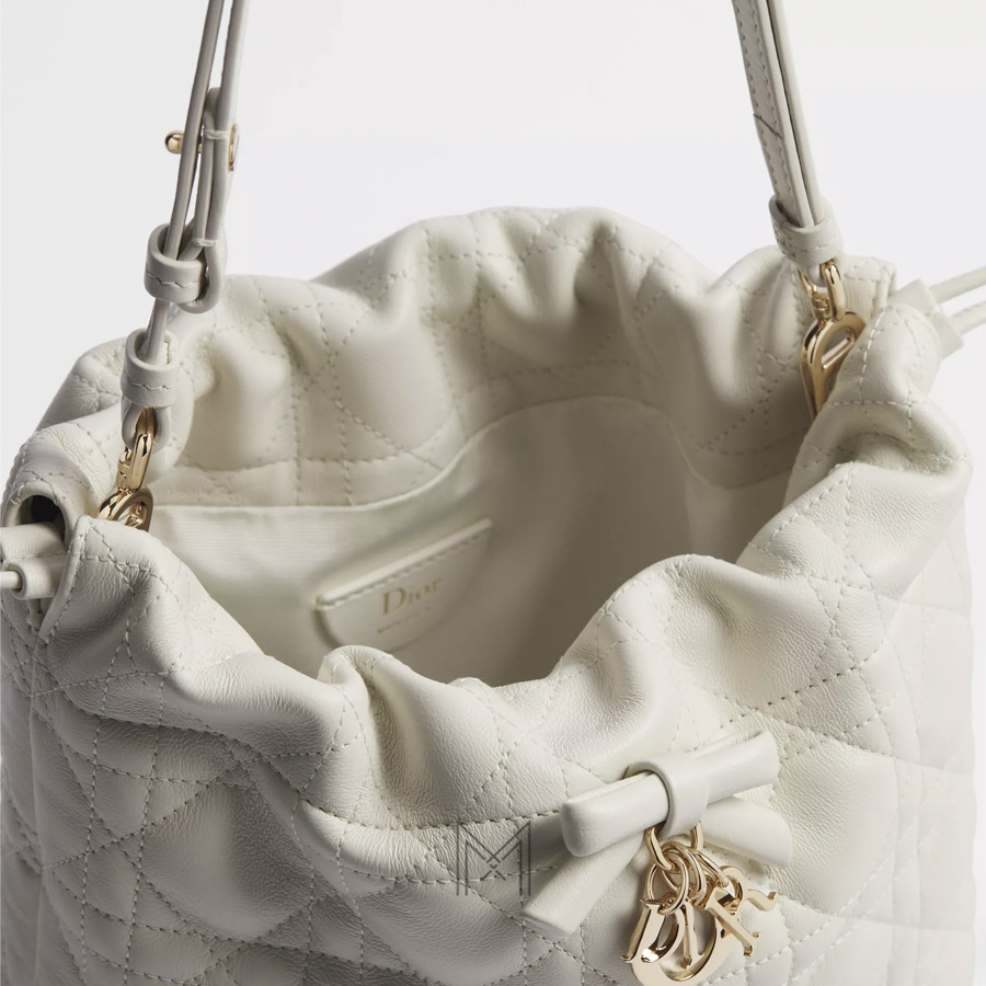 Túi Đeo Chéo Dior Adiorable Mini Bucket Bag Latte Cannage Lambskin JTT129 2026 Túi Đeo Chéo Dior Adiorable Mini Bucket Bag Latte Cannage Lambskin JTT129 2026