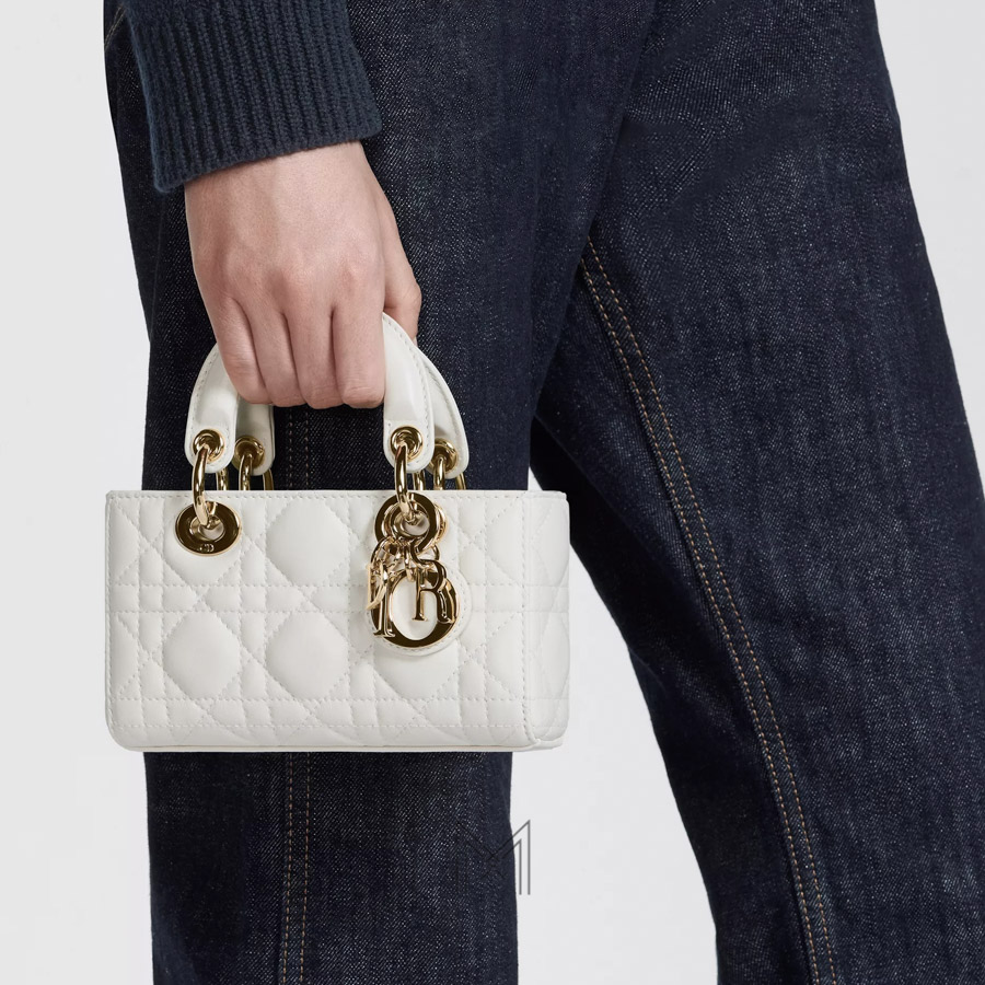 Túi Xách Đeo Chéo Dior Lady D-Joy Micro Bag Latte Cannage Lambskin JTT016 2026 Túi Xách Đeo Chéo Dior Lady D-Joy Micro Bag Latte Cannage Lambskin JTT016 2026