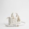 Túi Xách Đeo Chéo Dior Lady D-Joy Micro Bag Latte Cannage Lambskin JTT016 2026 Túi Xách Đeo Chéo Dior Lady D-Joy Micro Bag Latte Cannage Lambskin JTT016 2026