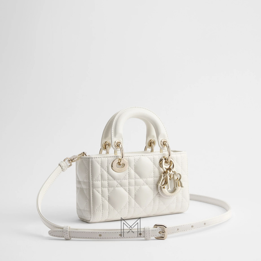 Túi Xách Đeo Chéo Dior Lady D-Joy Micro Bag Latte Cannage Lambskin JTT016 2026 Túi Xách Đeo Chéo Dior Lady D-Joy Micro Bag Latte Cannage Lambskin JTT016 2026