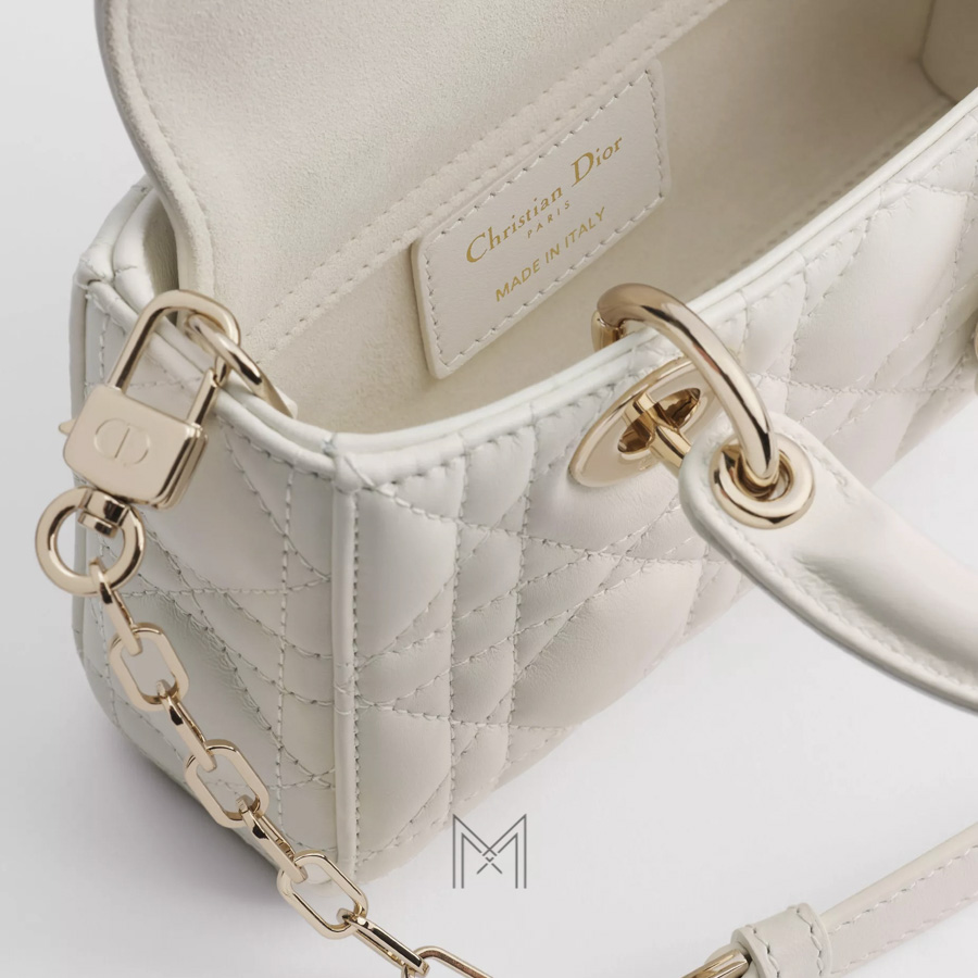 Túi Xách Đeo Chéo Dior Lady D-Joy Micro Bag Latte Cannage Lambskin JTT016 2026 Túi Xách Đeo Chéo Dior Lady D-Joy Micro Bag Latte Cannage Lambskin JTT016 2026