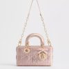 Túi Xách Dior Mini Lady D-Joy Bag Pale Pink Cannage Satin and Strass JTT075 2026 Túi Xách Dior Mini Lady D-Joy Bag Pale Pink Cannage Satin and Strass JTT075 2026
