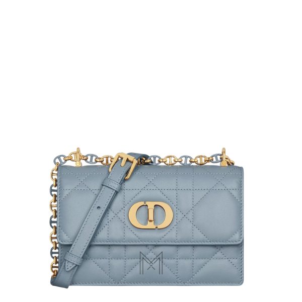 Túi Xách Dior Miss Caro Mini Bag Cloud Blue Macrocannage Lambskin JTT063