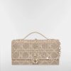 Túi Xách Dior Or My Dior Mini Bag Caramel Beige Microbead-Embroidered Cotton with Cannage Motif JJT170 2026