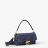 Túi xách đeo chéo Fendi Baguette hai mặt màu xanh hoạ tiết MHH071 2026