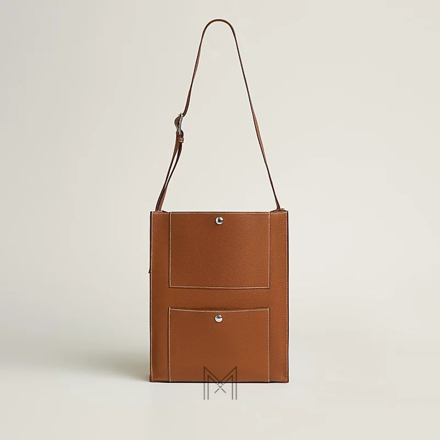 Túi đeo chéo Hermes Cab'H màu nâu authentic MTH088 2026 Túi đeo chéo Hermes Cab'H màu nâu authentic MTH088 2026